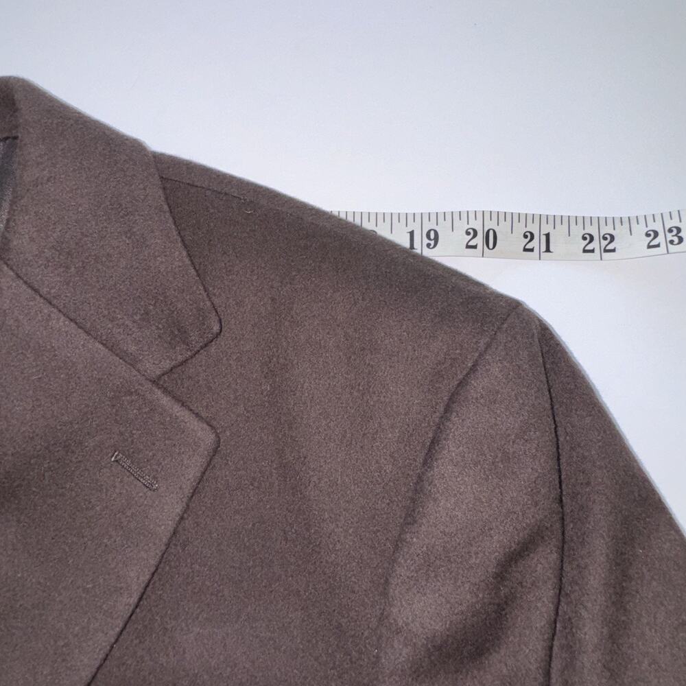 Mens Arnold Brant Cashmere Blazer Chocolate Brown Casual 3 Button 44 Long - Picture 5 of 10
